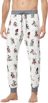 Merry Puggin' Christmas Joggers (Ivory) Men's Pajama