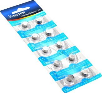 Insten (Pack of 10 pcs) AG5 393A LR48 LR754 Button Cell Coin Alkaline Battery