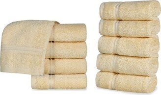 Solid Quick Drying Absorbent 10 Piece Egyptian Cotton Face Towel Set