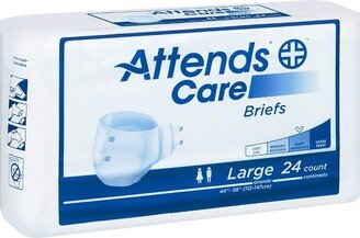 Attends Care Adult Incontinence Brief L Moderate Absorbency BRHC30, Heavy, 24 Ct