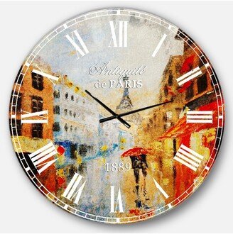 Designart Sensual Oversized Round Metal Wall Clock - 36 x 36