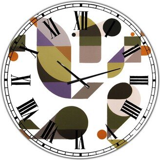 Designart Bended Knee Oversized Mid-Century Wall Clock - 36 x 36