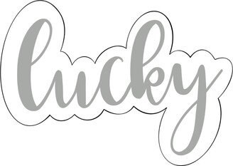 Lucky Font Plaque Cookie Cutter