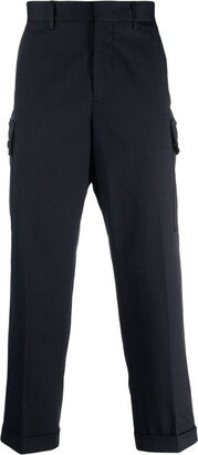 Pegaso-motif cropped cargo trousers