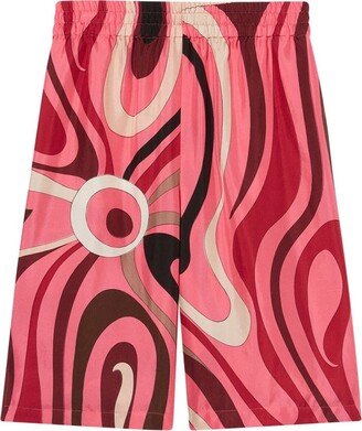 abstract-print Bermuda shorts-AA