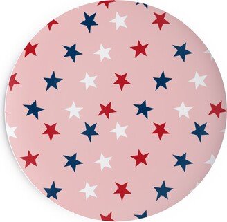 Salad Plates: Patriotic Stars Salad Plate, Pink