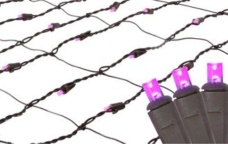 Northlight 2' x 8' Pink Led Tree Trunk Wrap Christmas Net Lights - Brown Wire