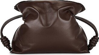 Flamenco Clutch Puffer Bag in Chocolate