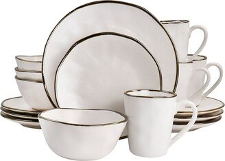 Modern 16Pc Stoneware Dinnerware Set