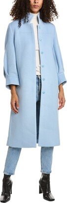 Sairse Wool-Blend Midi Coat