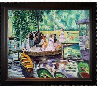 By Overstockart La Grenouillere The Frog Pond with Veine D'Or Angled Frame, 22 x 26