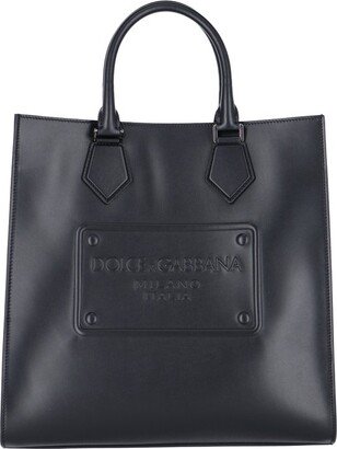 Logo Embossed Tote Bag-AE