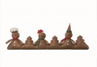 Polyester Brown Christmas Plush Gingerbread Draft Dodger