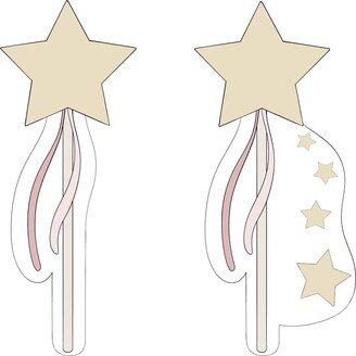 Skinny Star Wand With Or Without Stars Cookie Cutter