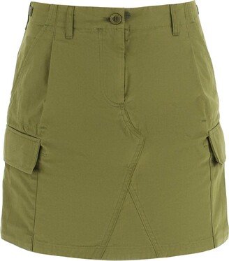 High Waist Cargo Mini Skirt