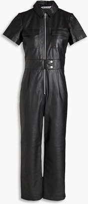 Ellie cropped leather jumpsuit