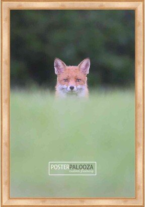 PosterPalooza 17x25 Contemporary Antique Gold Wood Picture Frame - UV Acrylic, Foam Board Backing, & Hanging Hardware Included!