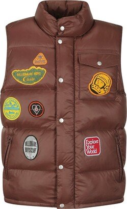 Logo-Patch Button-Up Padded Gilet