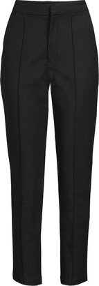 Women's Petite High Rise Bi Stretch Pintuck Pencil Ankle Pants