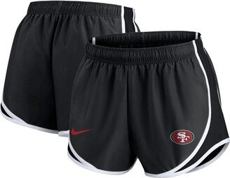 Women's Charcoal San Francisco 49ers Plus Size Logo Performance Tempo Shorts