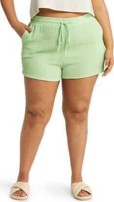 Textured Tie Waist Shorts