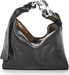 Small Chain Leather Hobo