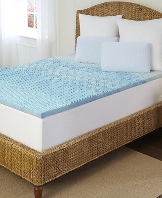 Rio Home Fashions Arctic Sleep Cool Gel 1.5 5-Zone Memory Foam Topper - Twin