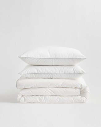 Classic Organic Percale Piped Duvet Cover Set