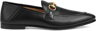 leather Horsebit loafers with Web