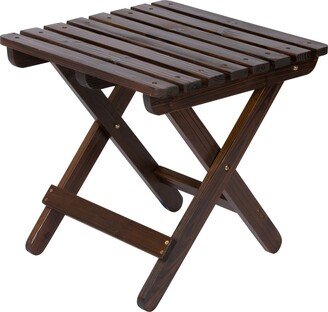 Shine Company Sherwood Assembled Outdoor Wood Square Collapsible Folding Table