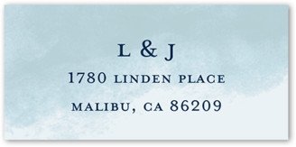 Wedding Address Labels: Watercolor Expression Address Label, Blue, Address Label, Matte