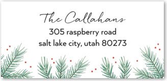 Address Labels: Festive Pine Address Label, White, Address Label, Matte