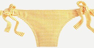 Side-tie lowrider bikini bottom in faded stripe