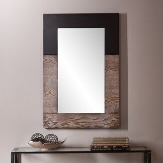 SEI Furniture Wagars Rustic Brown/Black Wall Mirror