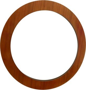 Mirrorize Round Wood Mirror, 29