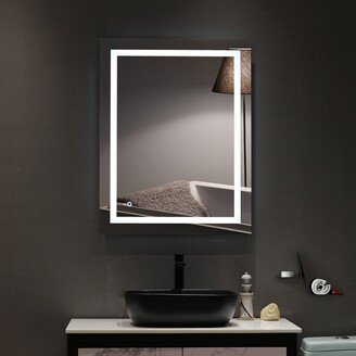 IGEMAN 36 x 28 inch LED Light Makeup Mirror, with High Quality Glass, Aluminum Alloy and PVC Backboard, Bathroom Wall Mounted Mirror