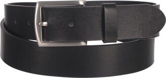 Club Rochelier Men's Extendable Leather Belt with Brushed Nickel Hardware