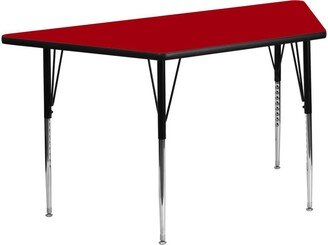 Emma+oliver 29X57 Trapezoid Laminate Adjustable Activity Table