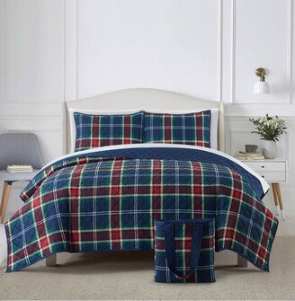 Maxwell Plaid Quilt Bag Set, Twin, Created For Macy's