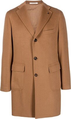 Single-Breasted Cashmere Coat-AT