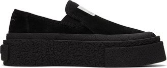 Black Platform Moccasin Sneakers