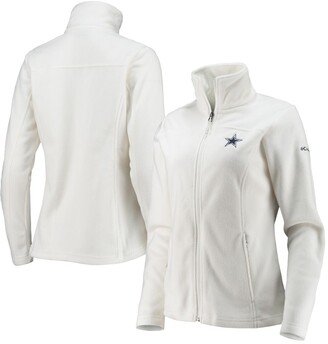 Women's White Dallas Cowboys Give and Go Fleece Full-Zip Jacket