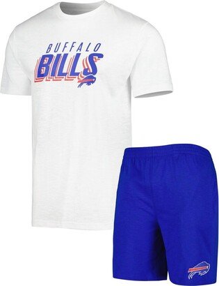 Men's Concepts Sport Royal, White Buffalo Bills Downfield T-shirt and Shorts Sleep Set - Royal, White