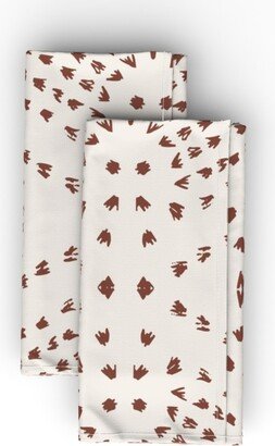 Cloth Napkins: Boho Tile Cloth Napkin, Longleaf Sateen Grand, Beige