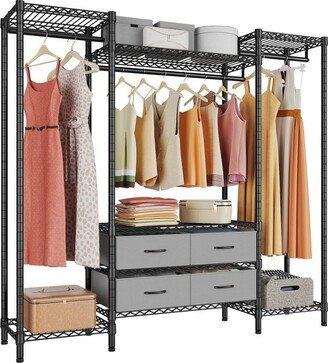 VIPEK V20 Wire Garment Rack Heavy Duty Clothes Rack, Metal Clothing Rack, Black