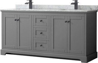 Avery Marble Top 72-inch Double Square Sink Vanity