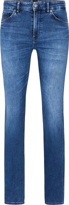 Regular-Fit Jeans In Blue Italian Cashmere-Touch Denim