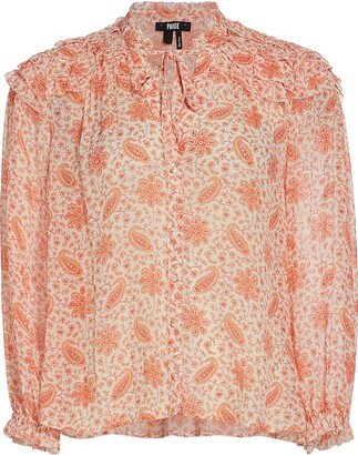 Margret Floral Silk Blouse