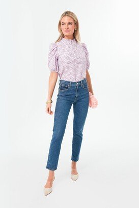 Hyacinth House Purple Floral Florence Blouse