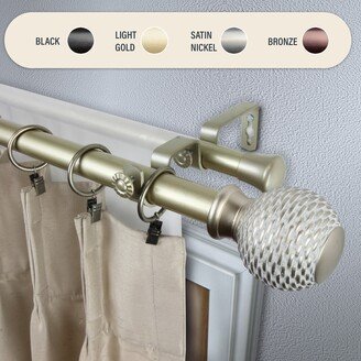 InStyleDesign Kray 1 inch Diameter Adjustable Double Curtain Rod